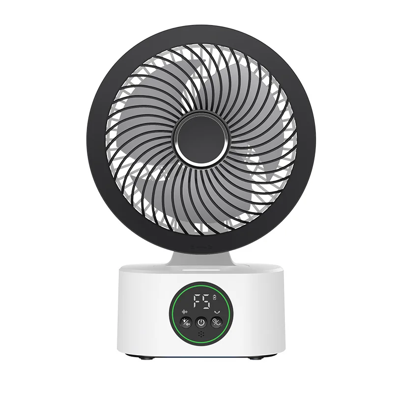 Portable Wall-Hanging Fan With Remote Control Smart Voice Rechargeable USB Household Electric Folding Fan Nightlight Air Cooler image 3