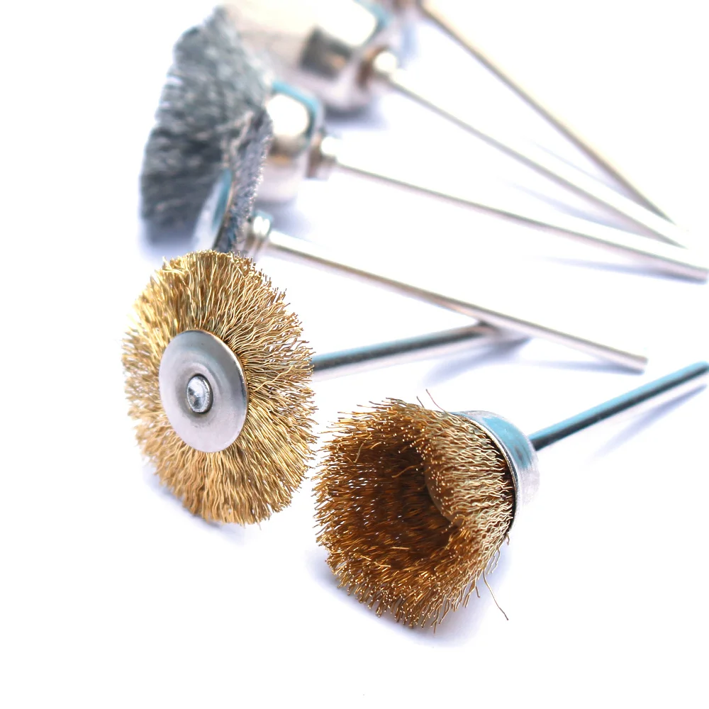 1 stücke Gold Elektrische Maniküre Bohrer Reinigung Pinsel Fräser Kupfer Draht Reiniger Nail art Zubehör Bohrer Sauber Werkzeug