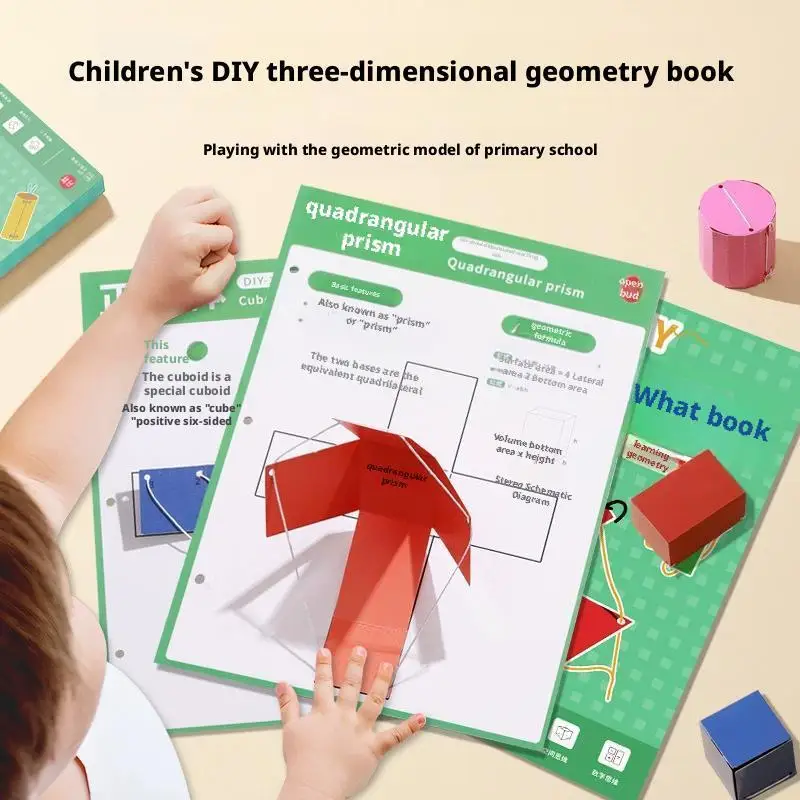 3D Geometry Quiet Book for Kids - Montessori Educational Toys | Spatial Thinking Training | DIY Math Learning Activities