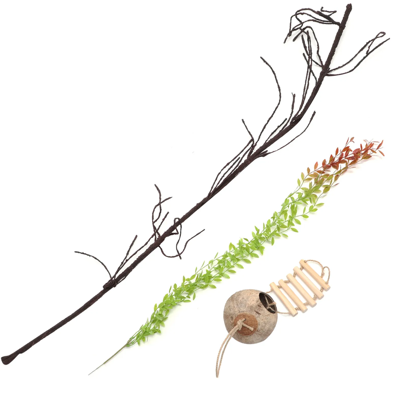 

Набор из 1 шт.: Декоративные лианы для рептилий, изящное укрытие для террариума, украшение для клетки, имитация природного ландшафта