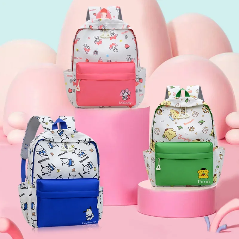산리오 헬로 키티 만화 인쇄 학생 달콤한 귀여운 책가방, Kulomi 대용량 방수 책가방, 어린이 배낭