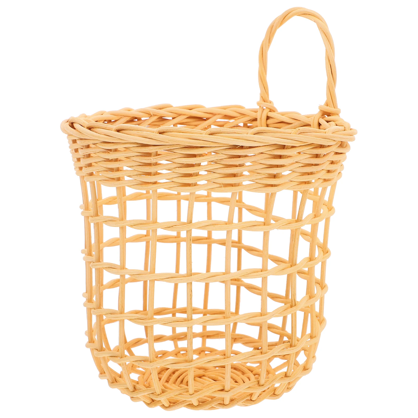 

1Pc Unique Rattan Woven Kitchen Basket Hanging Flower Basket Decorative Basket For Wedding Party