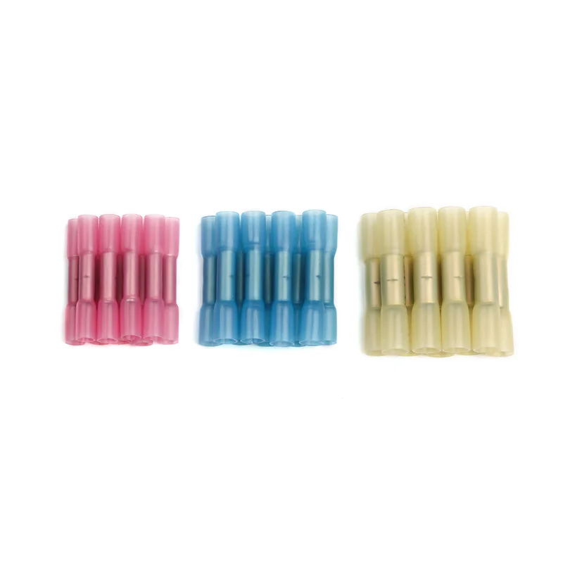 800/500/300250/200/100/50pcs Waterproof Solder Wire Connectors & Heat Shrink Butt Crimp Connectors Electrical Wire Terminals