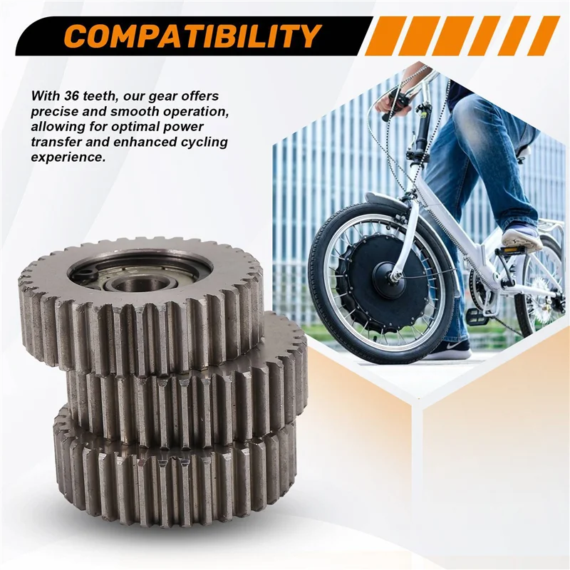 

A89E-6Pcs Electric Bicycle Planetary Gear 608Z 36 Teeth Gears Steel Motor Gear E-Bike Parts For Bafang Motors 38Mm