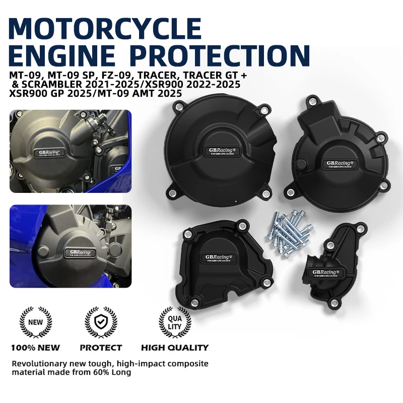 

Для YAMAHA MT09 TRACER GT 2021–202202 крышки насоса сцепления и импульсов, защитная крышка двигателя для мотоциклов и рамов, защита от царапин