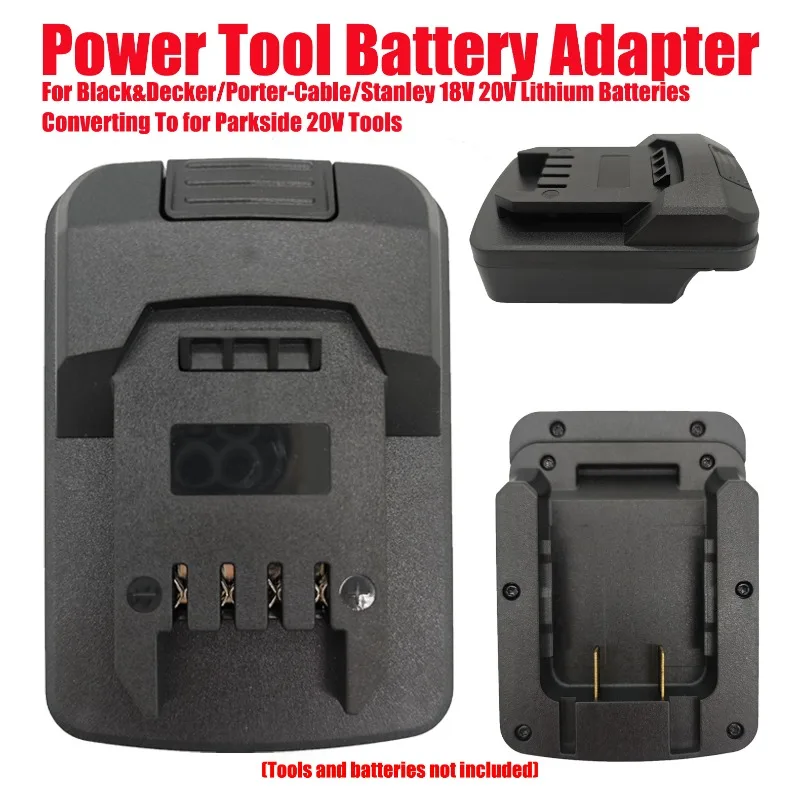 

Battery Adapter for Black&Decker/Porter-Cable/Stanley 18V 20V Lithium-Ion Batteries Converts To for Parkside 20V Battery Tools