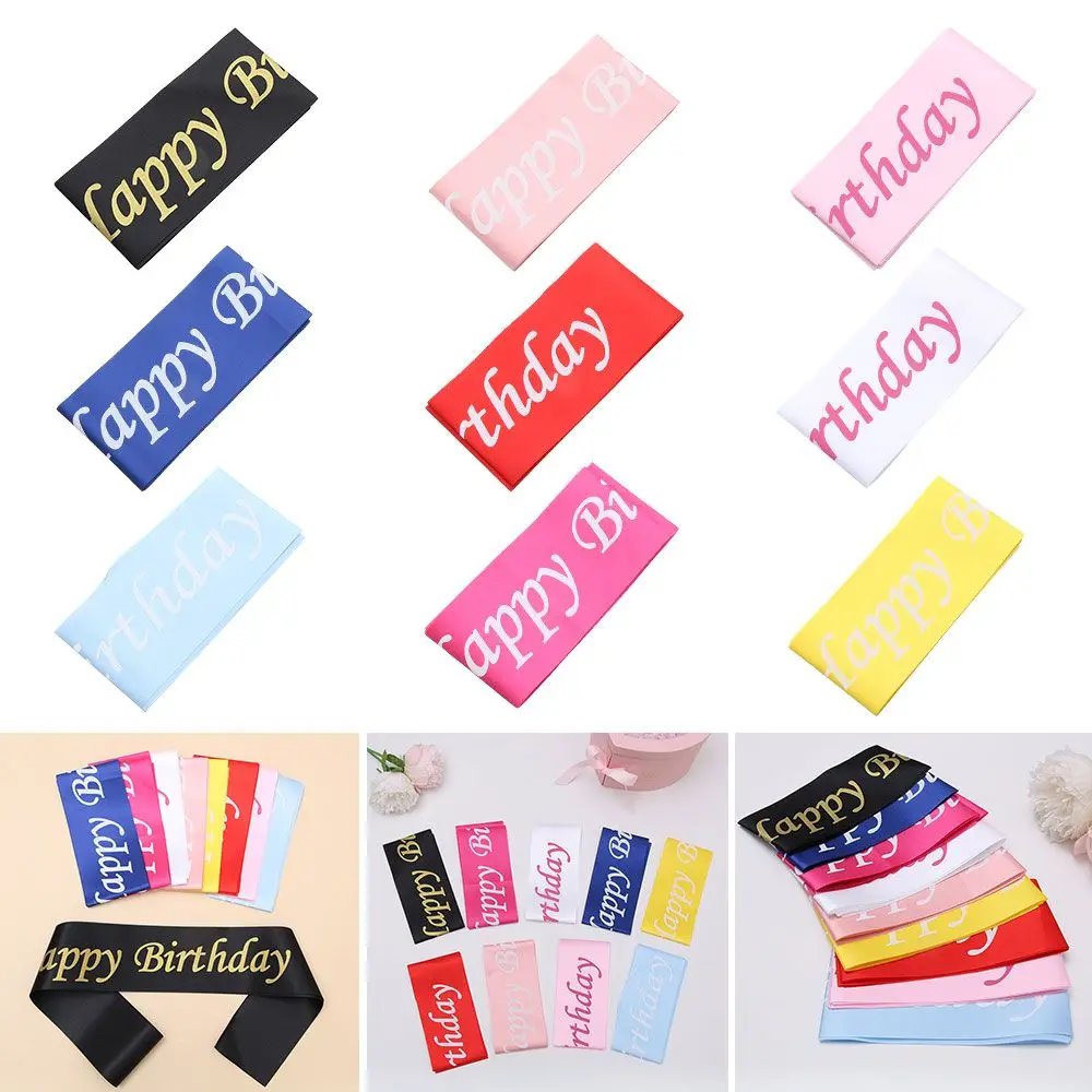 Birthday sash for girls Bachelor Gifts Happy Birthday Sash Party Favors Etiquette belt Party Decoration