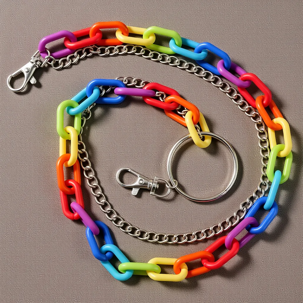 

1Pcs Rainbow Modeling Waist Chain Pants Chain Colorful Chic Fashion Accessory Waist Decor for Women Jeans Fashion Accessory
