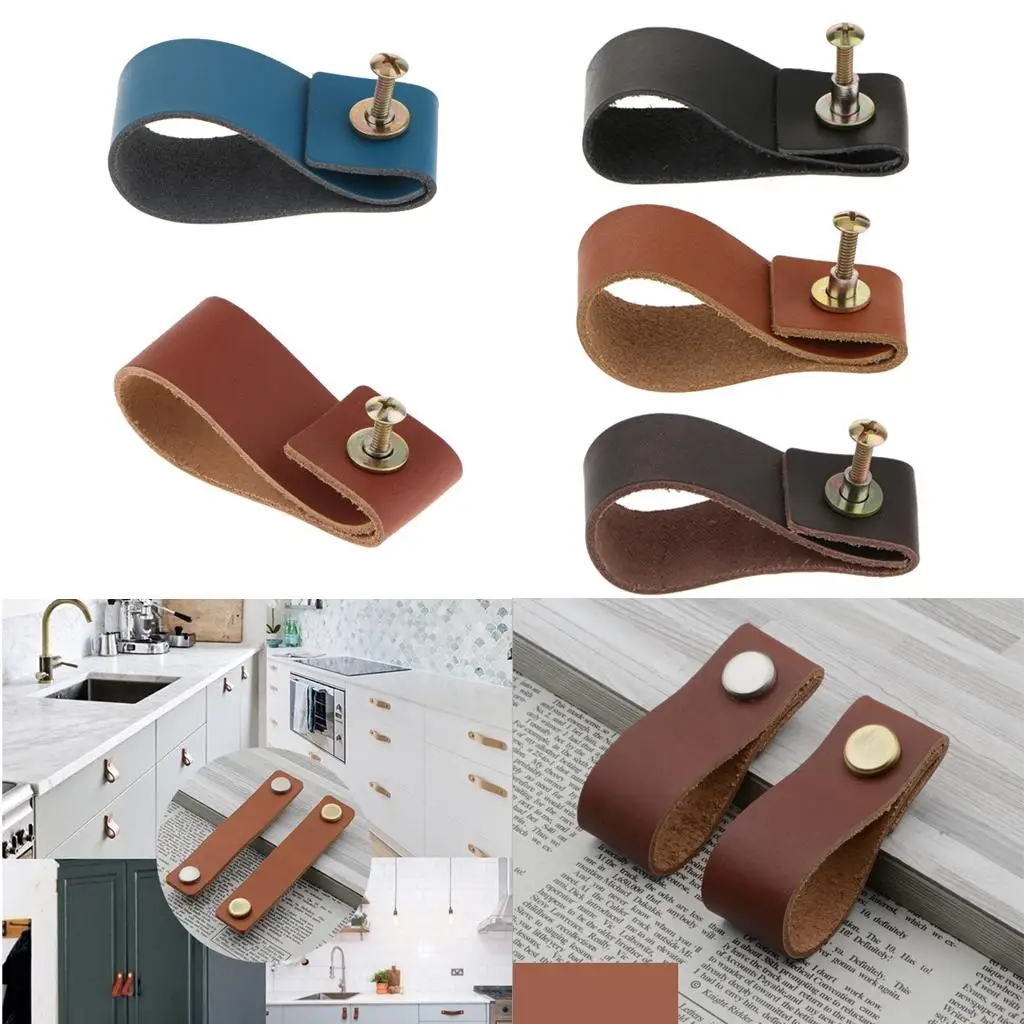 Handmade Leather Furniture Sin - Cabinet Handle Pull review and price