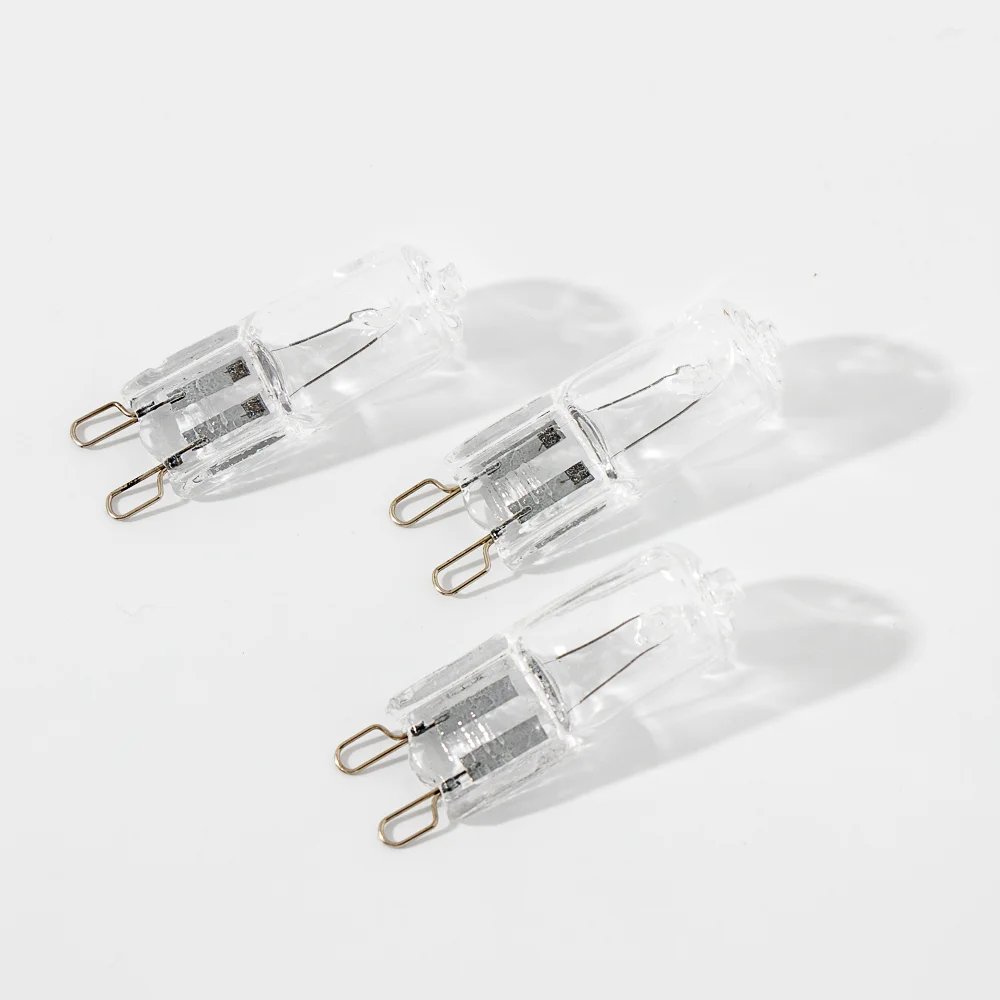 HoneyFly 10pcs G9 Halogen Lamp Light Bulb Capsule Clear Crystal Light 220V 20W 30W 40W Halogen G9 Warm White For Commercial