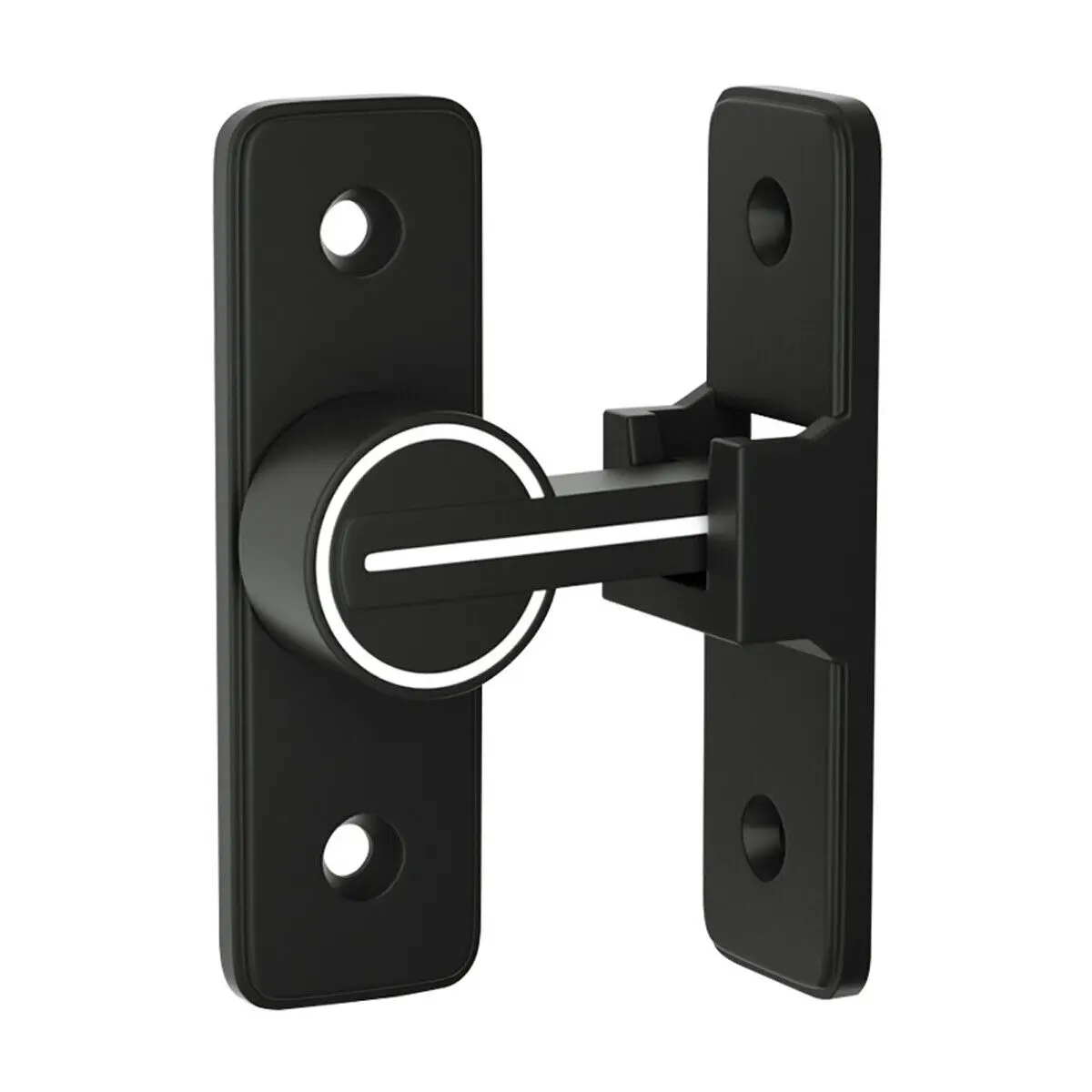 Zinc Alloy Door Lock Without Holes 80*25mm Heavy Duty Sliding Barn Door Latch Lock 90 Degree Home Decor For Garden Door Cabinet