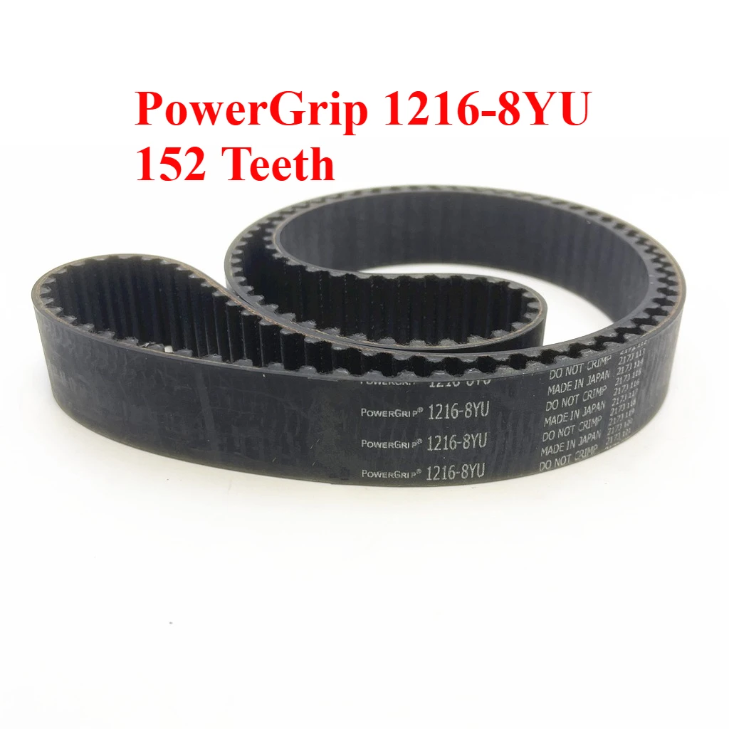 PowerGrip 1216-8YU 152 Teeth Arc Tooth Timing Belt 3D Printer Engraving Machine CNC Lathe Robot Spindle Generator Drive Belt