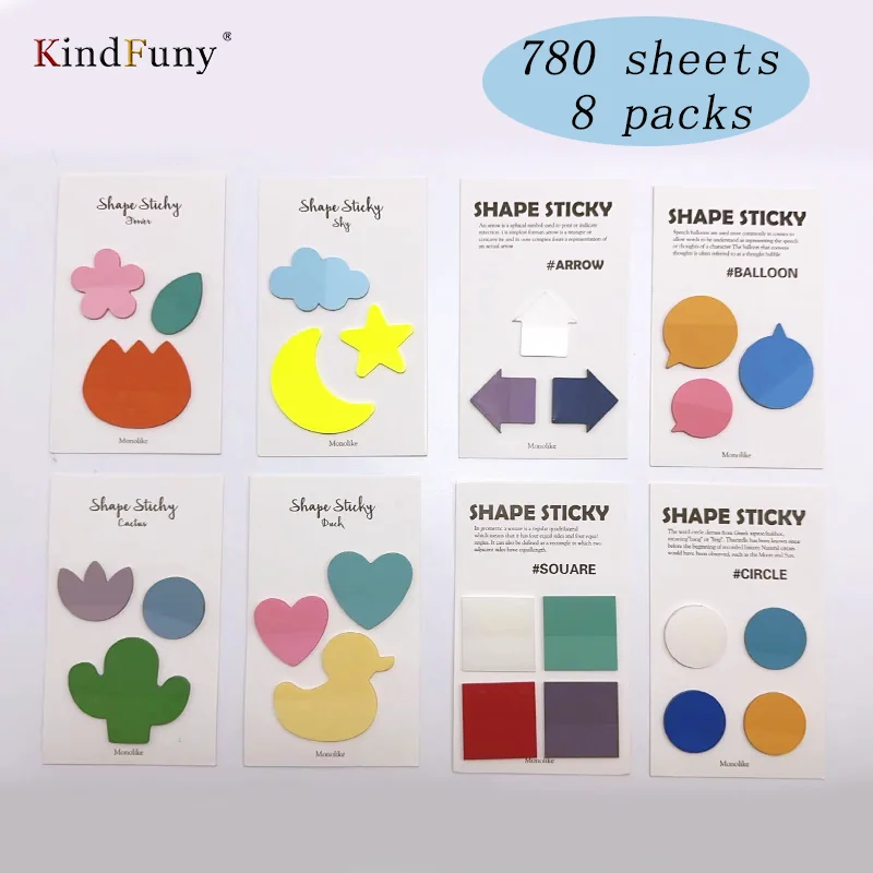 

KindFuny 90/120 Sheets Posted It Notes Self-stick Notes Schedule Self Adhesive Memo Pad Sticky Notes Bookmark Planner Stickers