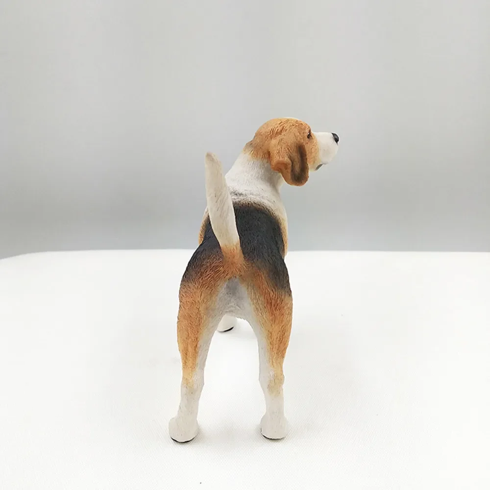 JJM Hunting Dog Beagle canine Pet Figure Animal Collector Toy Car Decoration modello in resina educativo per bambini adulti