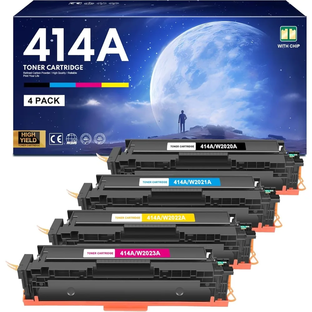 414A Toner Cartridges 4 Pack MFP M479fdw Replacement for HP 414A HP 414X Compatible with HP Color Pro MFP M479fdw C