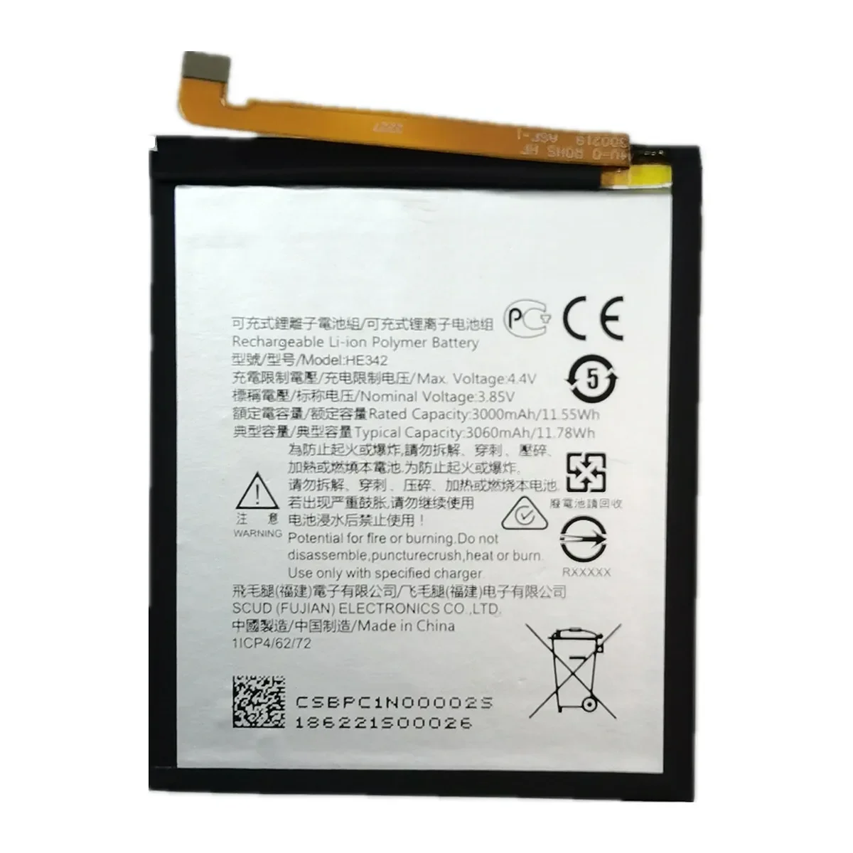 HE342 3060mAh Original Battery For Nokia X6 2018 / 7.1 / 6.1 Plus Phone Battery Bateria Batteries Fast Deliver