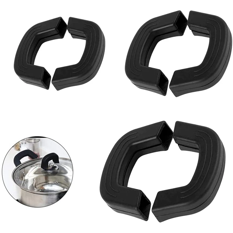 Silikon Topf griffe Griff halter Finger schützen Topf halter hitze beständige Silikon klemme Griff abdeckung für Bratpfannen