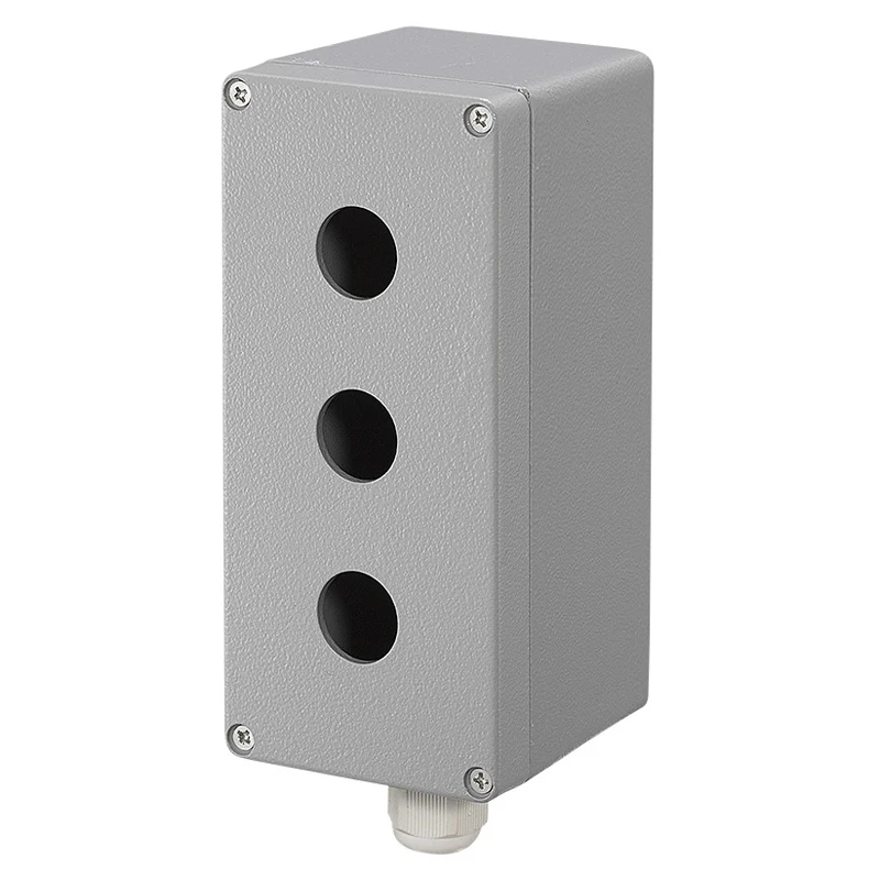 Metal cast aluminum waterproof button switch control box opening 22mm emergency stop switch button box aluminum alloy 12345 hole