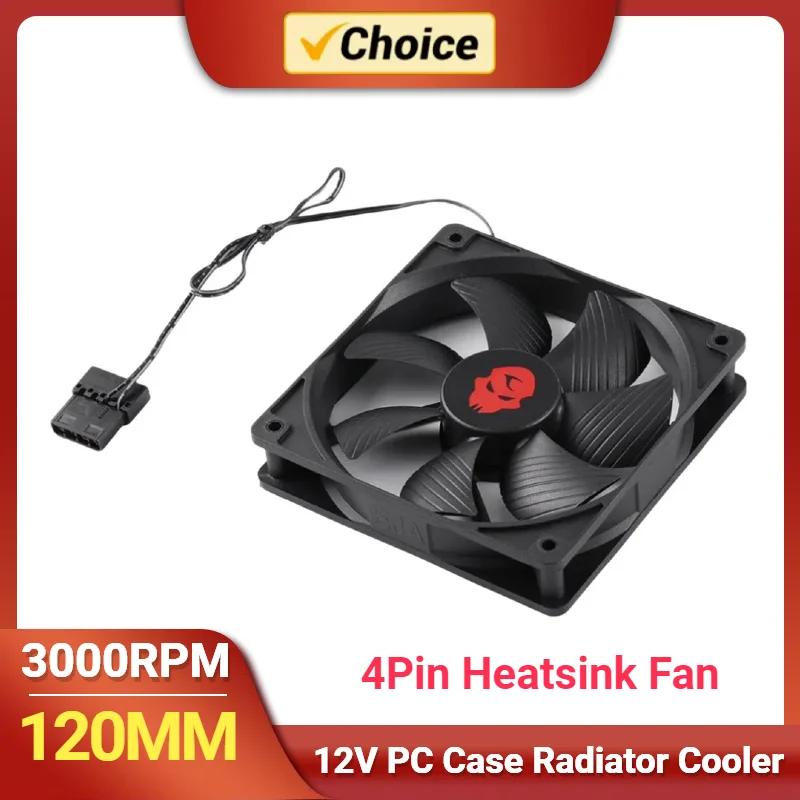 12 سنتيمتر 3000 دورة في الدقيقة مروحة التبريد 12 فولت علبة الكمبيوتر المبرد برودة 120 مللي متر كبير 4Pin سطح المكتب الهيكل محطة خزانة المبرد مروحة خادم المشجعين