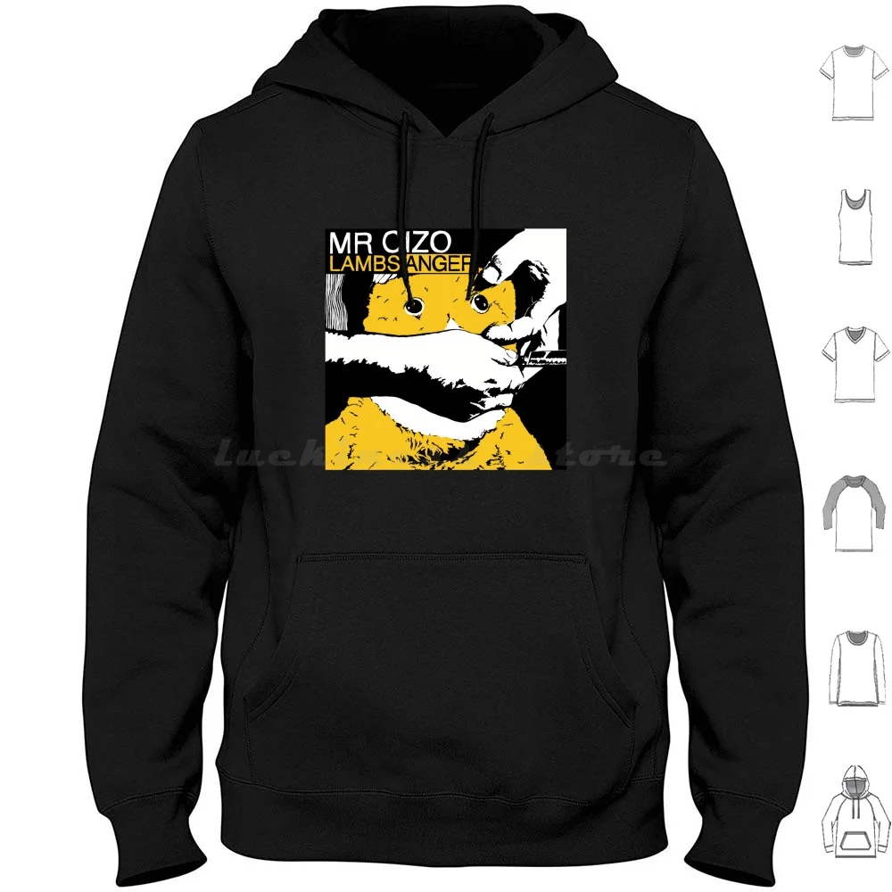 Labs Anger Mr. Oizo Pouch Hoodie cotton Long Sleeve Mr Oizo Lambs Anger Flat Eric