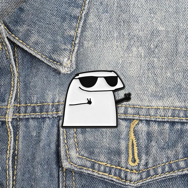 Funny Middle Finger Enamel Badges Set Punk Rebellious Cartoon Animal Meme Pin Alloy Brooches Lapel Backpack Jewelry Gifts