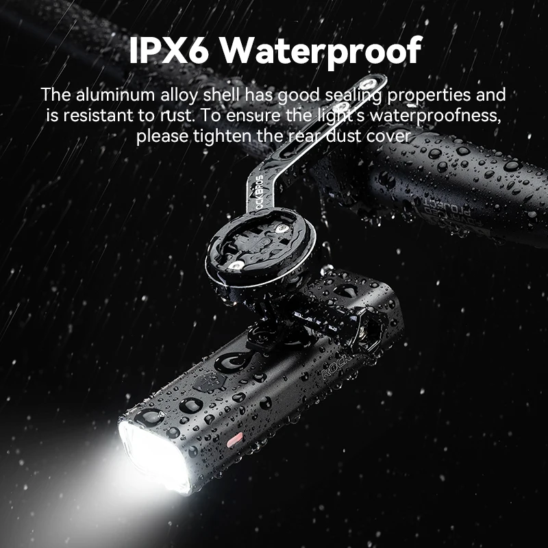 ROCKBROS 400LM Bike Front Light, IPX6 Waterproof