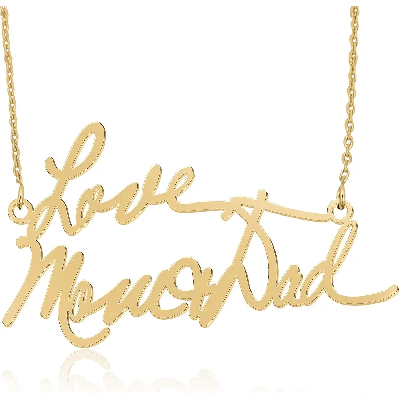 

Hypoallergenic 925 Sterling Silver Personalized Handwriting Necklace, Custom Signature Jewelry for Women 18"(45.7cm) Gift