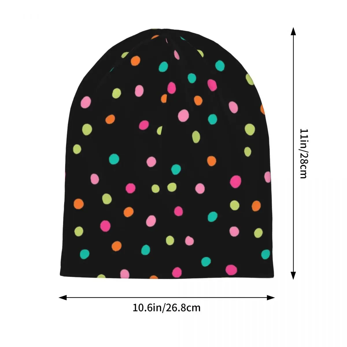 Colorful Polka Dots Beanie Hats Rainbow Pop Casual Caps Men Women Outdoor Knit Hat Spring Design Elastic Beanie Hats