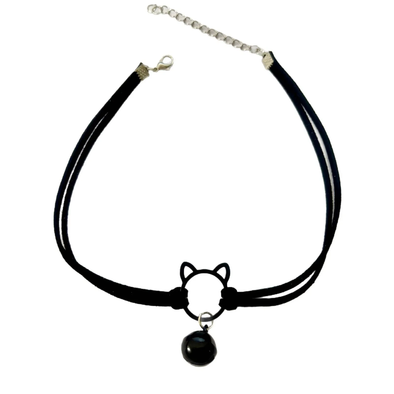 Personality Sweet Cool Babes Diablo Pussy Bell Necklace Choker Collarbone Chain Necklace Collar