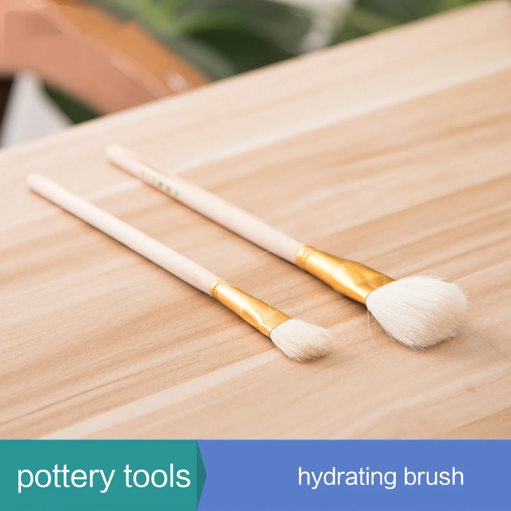 Pottery moisturizing pen wool absorbent pen brush cleaning pen moisturizing brush ceramic painting tool natural wool clay tool