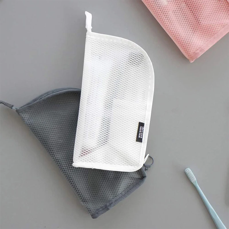 Bolsa de almacenamiento portátil para cepillo de maquillaje, contenedor de gran capacidad para cepillo de dientes, pasta de dientes, accesorios de baño