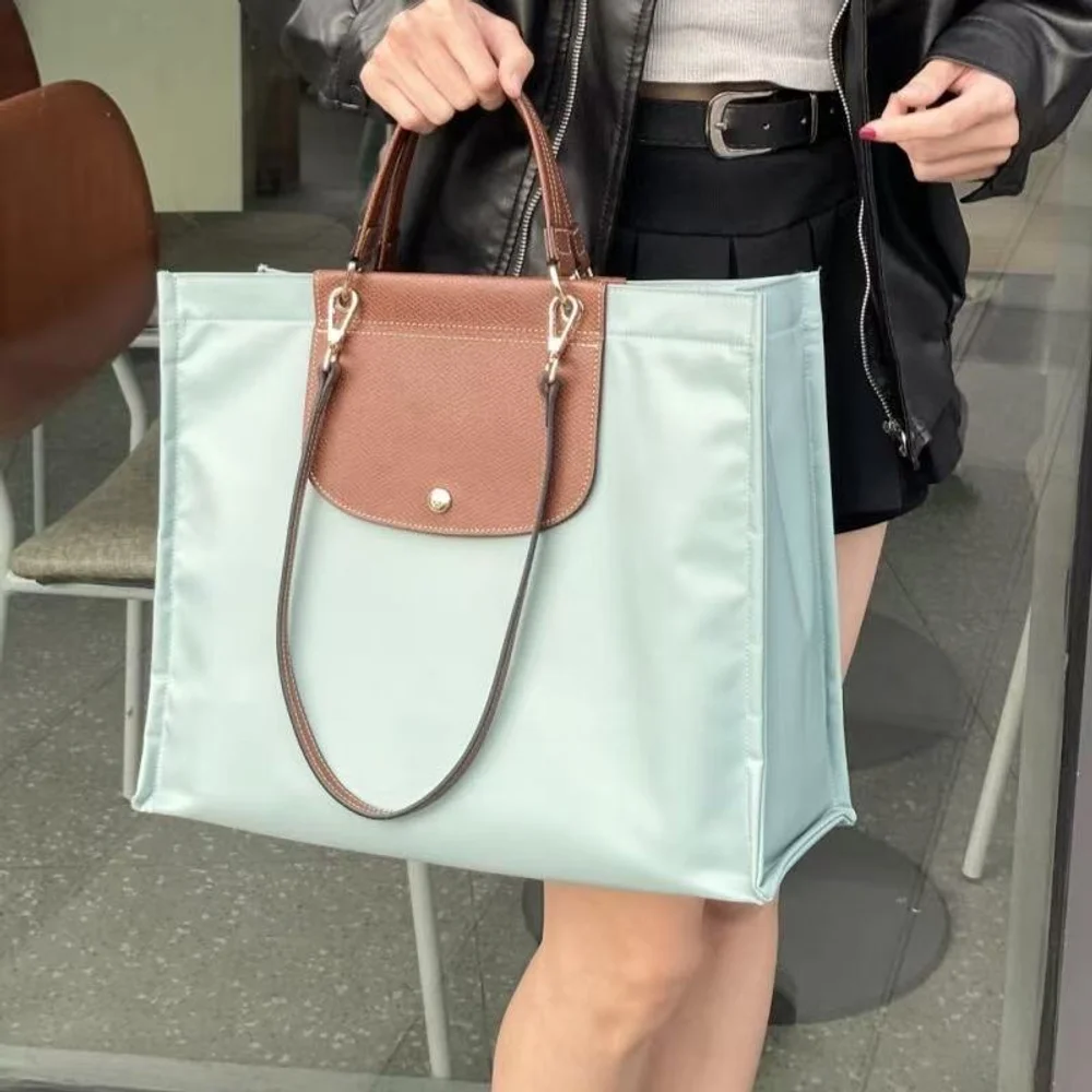 2026-new-briefcase-hand-held-shopping-bag-laptop-bag-large-capacity-commuting-city-simple-tote-bag-diagonal-cross-mommy-bag