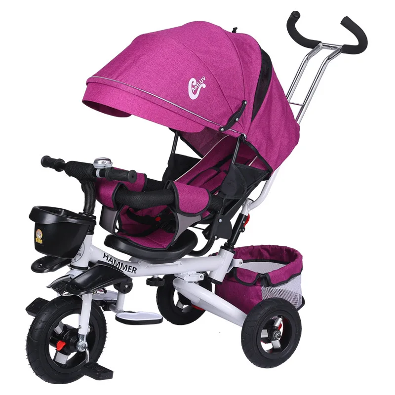 Children\'s tricycles can lie down, folding bicycles, baby carts, 1-3-5 baby strollers.