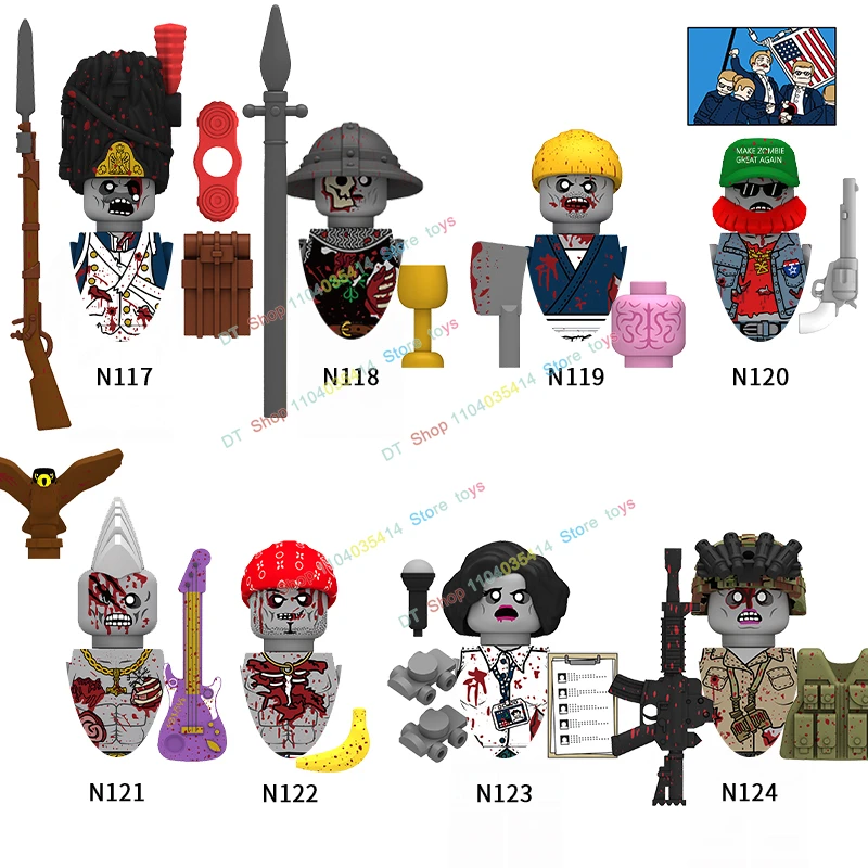 NEW Halloween Horror Movies Series Clown Building Blocks Figures Accessories MOC Toys For Children Gift N117-124 WM6101 WM6102