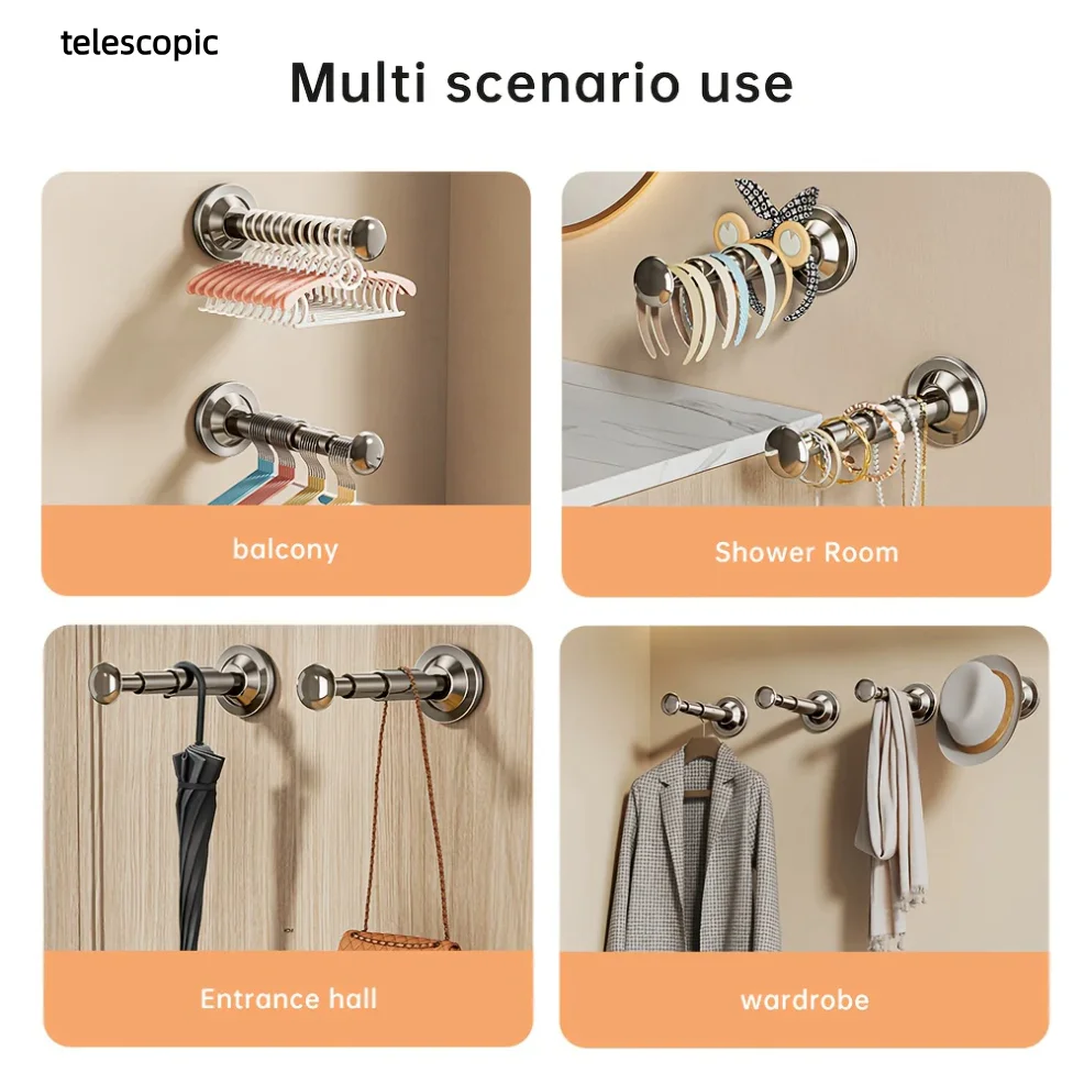 Suction Cup Hanger Clothes Hanger Storage Rack Household Hanger Multi-function Storage Artifact Household Balconies Wall Hanging