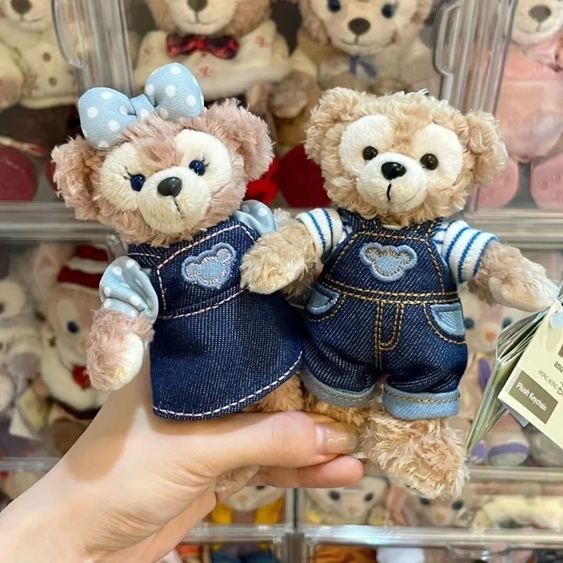 

15cm Disney Anime Jeans Plush Keychain Bear Duffy Shelliemay Kawaii Stuffed Toy Bag Pendant Girl Couple Birthday Gift