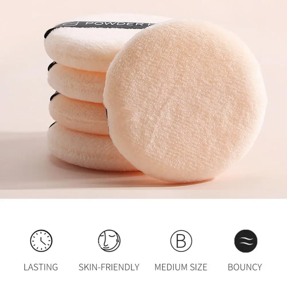 5pcs NEW Soft Velvet Compact Powder Puff Double-sided Wet Dry Use Concealer Sponge Air Cushion BB Cream Puff Face Makeup