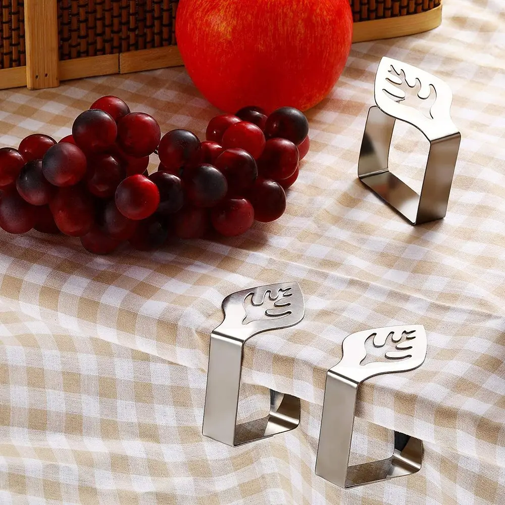 1PC Stainless Steel Tablecloth Clips Wedding Tablecloth Stable Clamp Holder Table Cover Fixed Windproof Clip Kitchen Decor