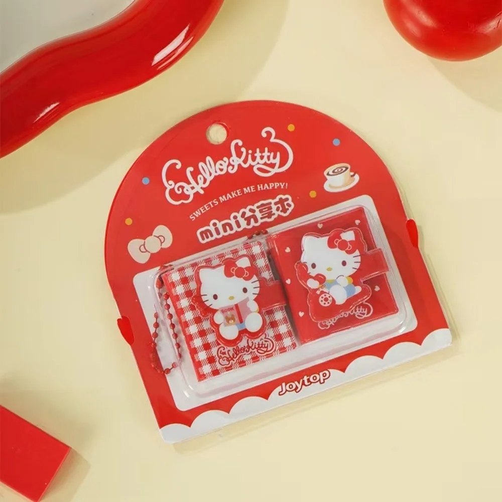 Genuíno sanrio olá kitty mini cadernos dos desenhos animados diário portátil bonito estudante bolso planejador meninas presentes de natal