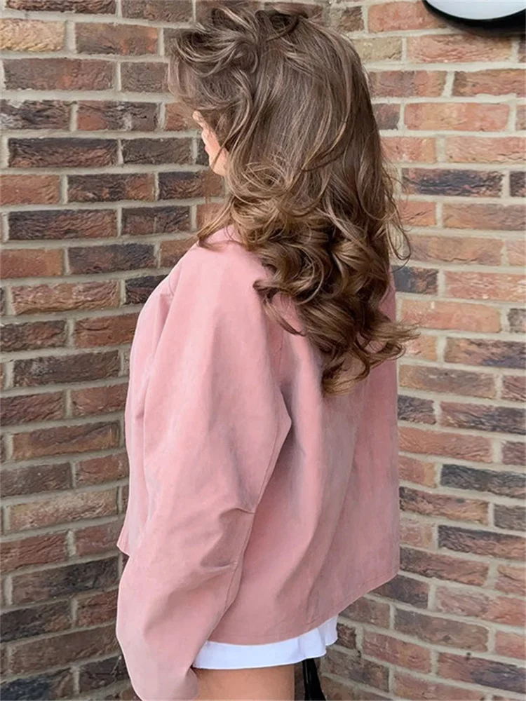 Tossy Fashion Solid Autumn Outwear Jackets For Women Loose Pocket Long Sleeve Zipper Cardigan Coat Female Commute Casual Jackets