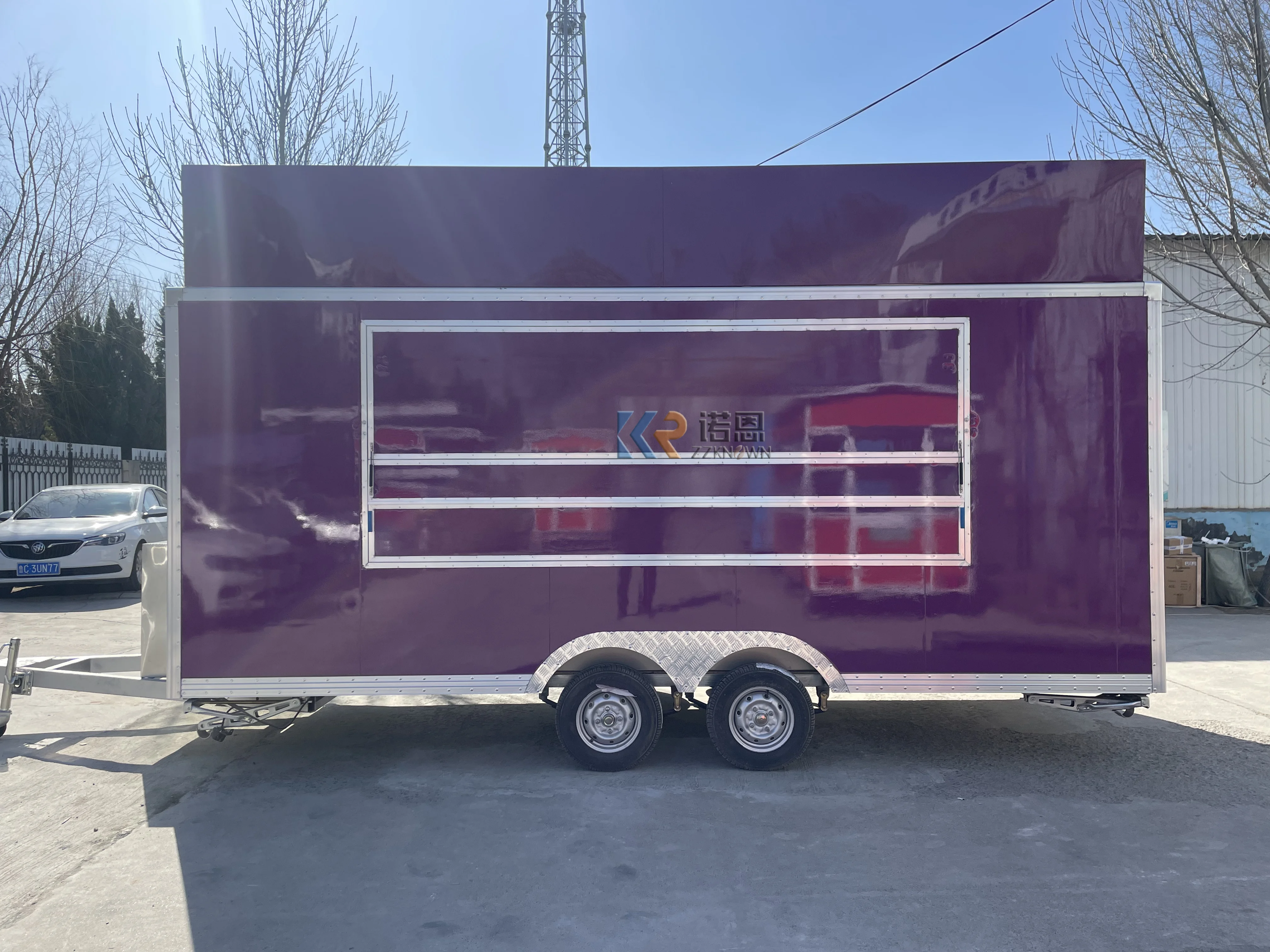 Novo popular rua ao ar livre carrinho de comida rápida lanche carrinho de jantar com lanches cozinha móvel equipamentos de cozinha