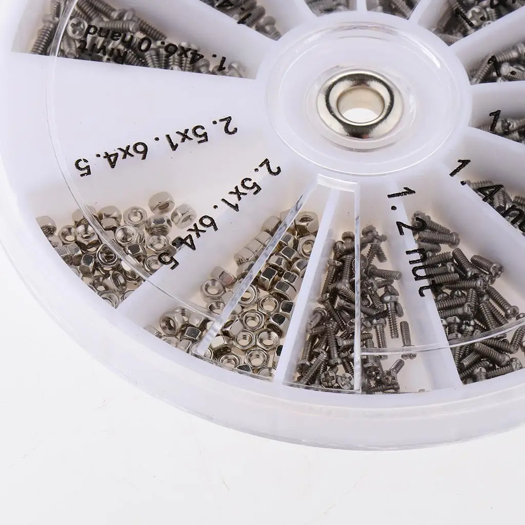 Stainless Steel Eyewear Repair Kits Micro Screwdriver Tool Set Eyeglasses Screws Nuts for Glasses Watches Phones