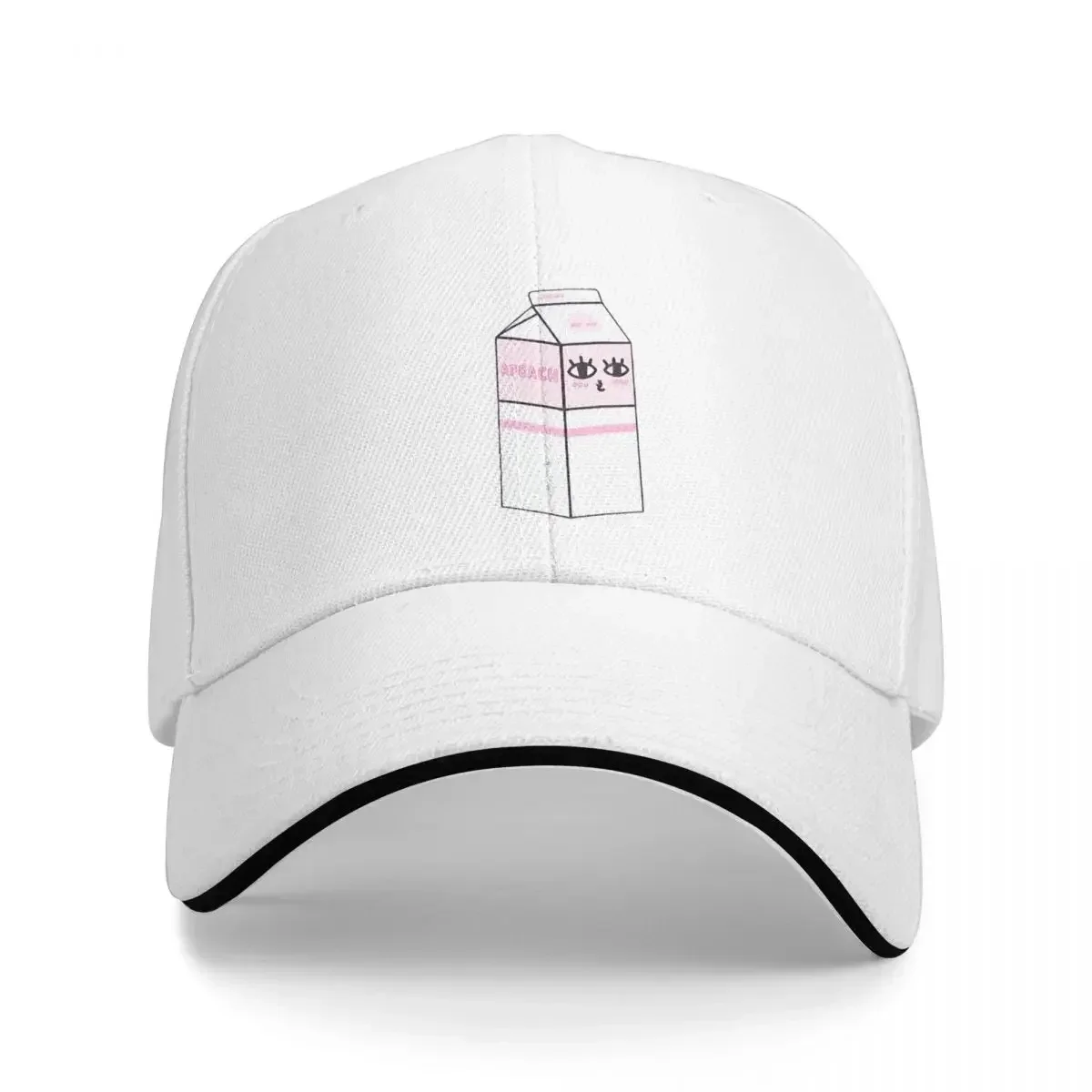 APEACH Milk Carton Pink Baseball Caps Snapback Fashion Baseball Hats Breathable Casual Outdoor Unisex Polychromatic Customizable