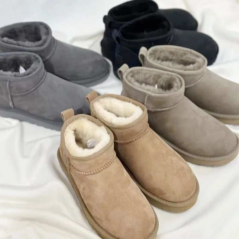 

Классические зимние утепленные пуховые мужские зимние ботинки в стиле ретро, женские теплые ботильоны для мужчин, непромокаемая парная плюшевая хлопковая обувь на меху