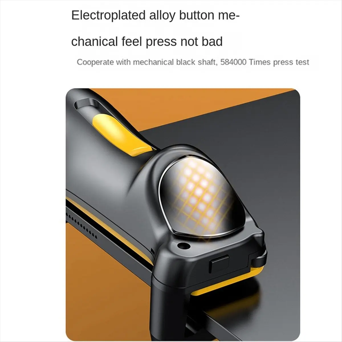 A72Z Six Finger for Game Trigger for Gaming Controller L1 R1 Alloy Key Button for Android Gamepad Joystick(Yellow)
