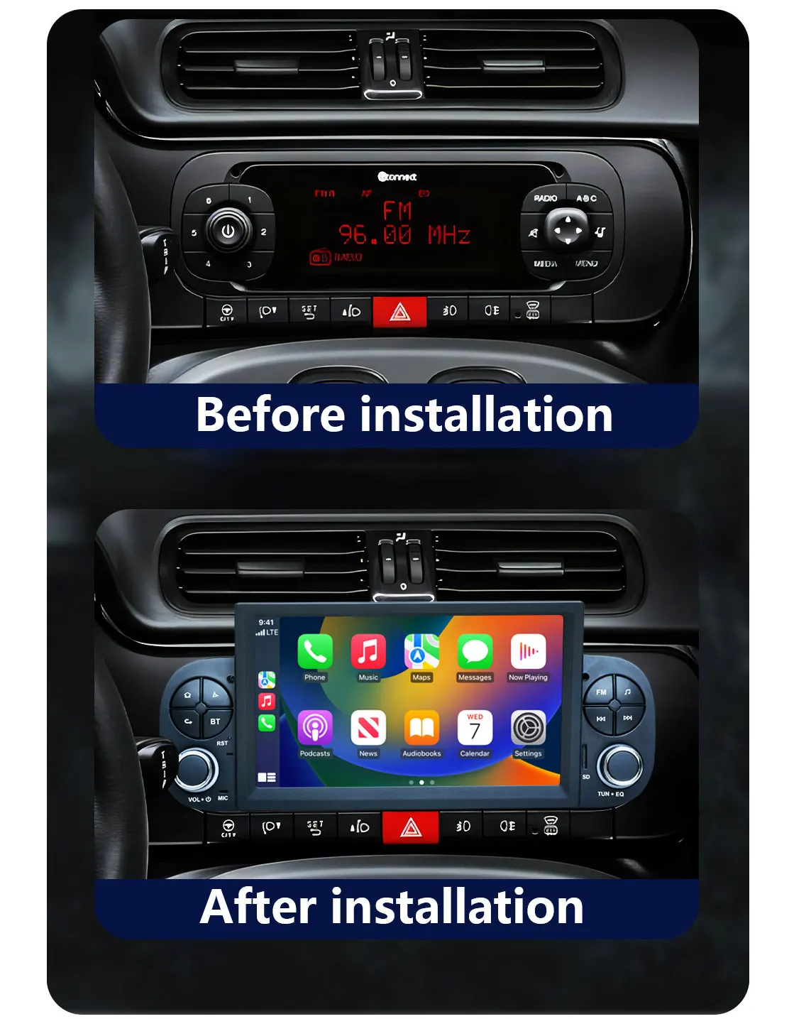 راديو سيارة CHSTEK لشركة فيات باندا 2013-2020 ملاحة لاسلكية Carplay نظام تحديد المواقع واي فاي السيارات فيديو وسائل الإعلام يدوي مبادلة DSP RDS الصوت FM