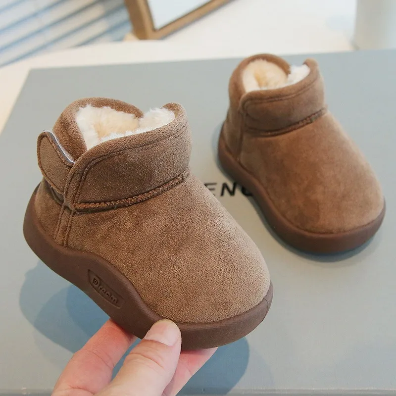 Scarpe invernali per bambina Stivali da neve per bambini Stivaletti per bambini caldi in peluche per bambini Scarpe in cotone per ragazzi