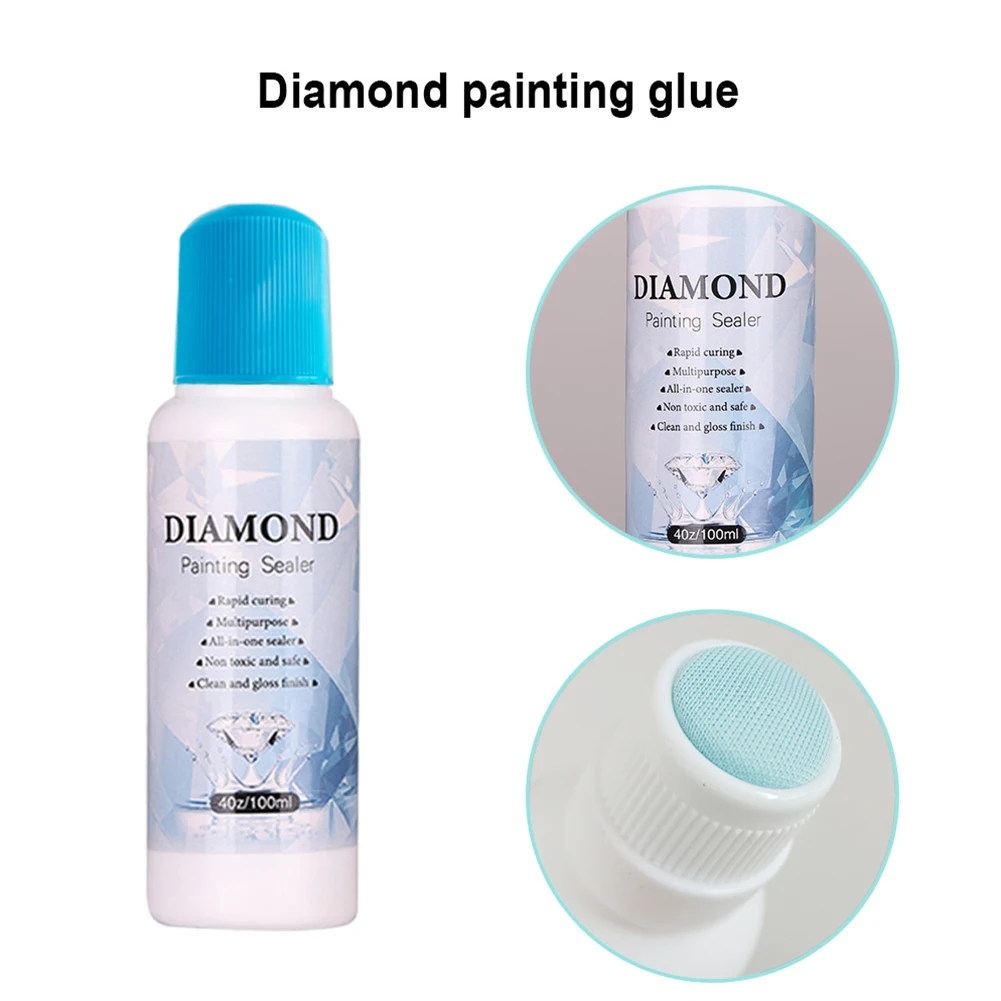 Practical Diamond Mosaic Glue Permanent Hold Shine Effect Sealer Brightener Accessory Tool Kit for Art Crafts