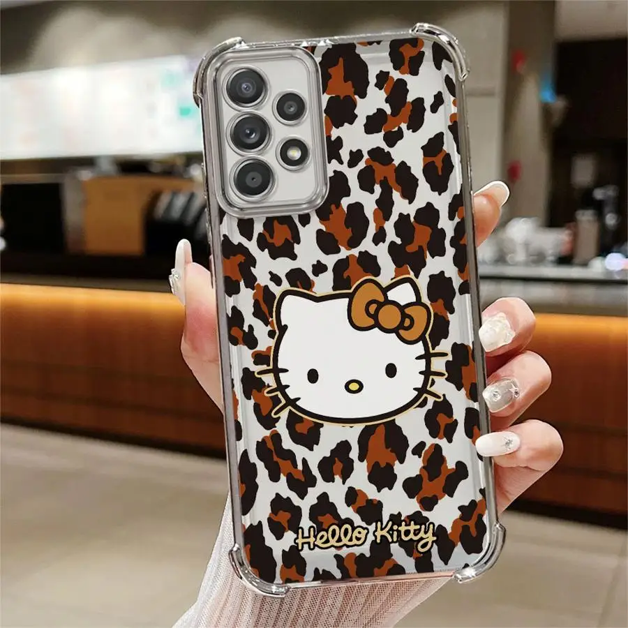 واضح غطاء حافظة لهاتف سامسونج جالاكسي A34 A35 A36 A13 A53 A56 5G A26 A24 A54 A15 A33 A14 A25 A55 A23 كارتون كيتي