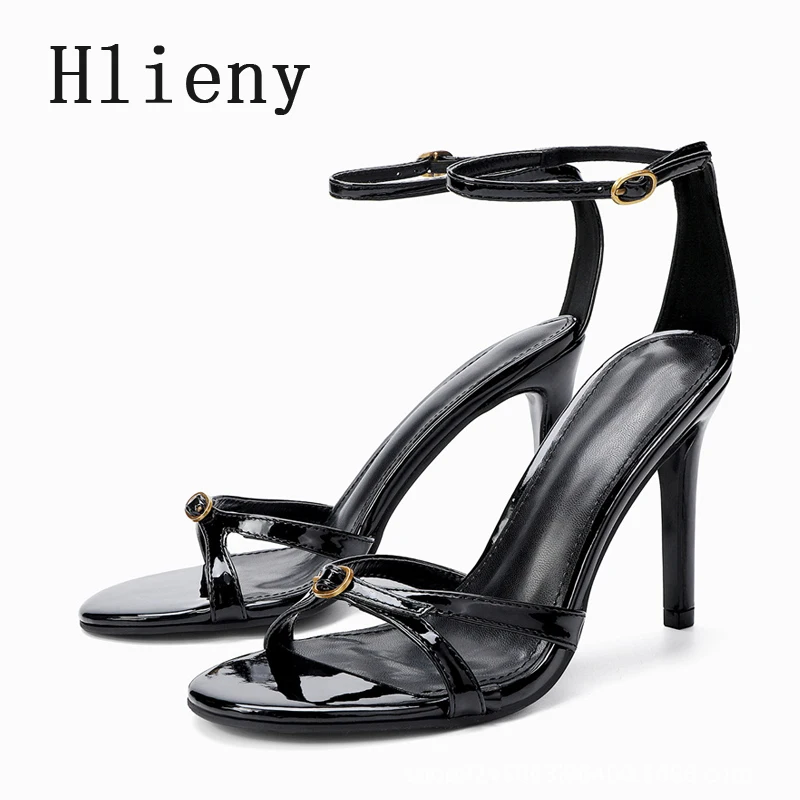 

Летние женские босоножки Hlieny на тонком высоком каблуке с ремешком и пряжкой, модные туфли с узким ремешком и открытым носком для вечеринок и выпускных вечеров, Zapatos De Mujer